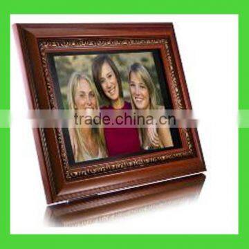 large size wood frame with 15 inch digital photo frame with wooden frame