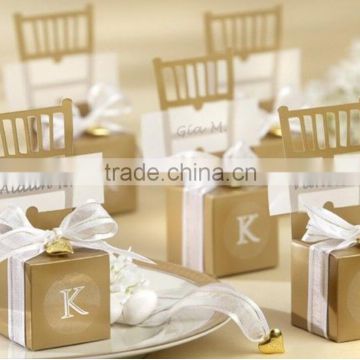 Miniature Gold Chair Treat Box Wedding Shower Favors