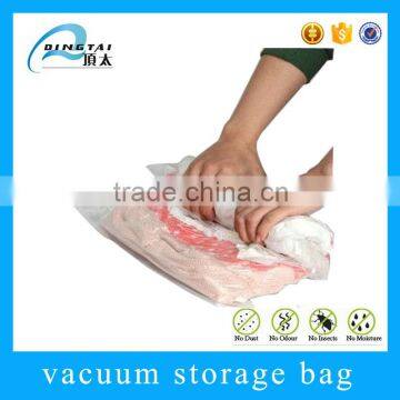 clear custom printed clothes storage roll up vacuum travel bag