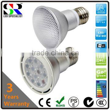 dimmable PAR20 GU10 E14 E26 E27 spot light bulb ce rohs pse certificate high power high bright efficiency