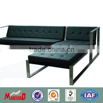 patio sofa+stainless steel outdoor furniture