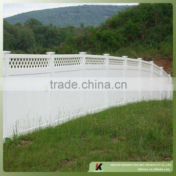 lattice top Vinyl plastic fence