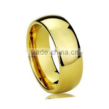 2014 Wholesale Tungsten Ring , Direct Factory Fashion Accessories for Men, Gold-plated Tungsten Carbide Ring