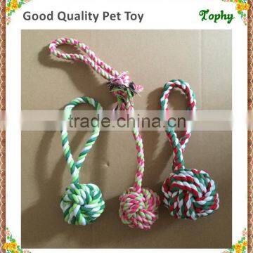 Dragging and tugging rope ball dog toy for fun