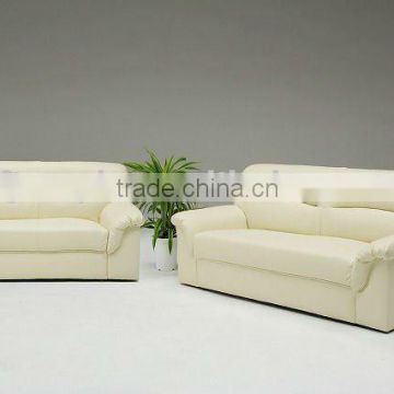 Comfortable black/white leather sofa