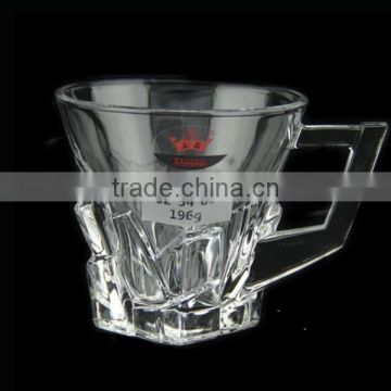 Clear personalised glass coffee cup