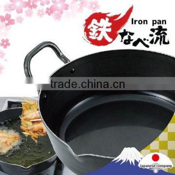 Purposed-designed TSUBAME Japanese iron wok products pot with good heat efficiency