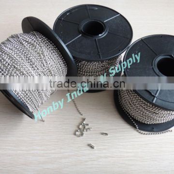 Spool Packing 2.4mm Jewelry Metal Ball Chain With Connector