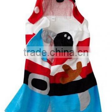 100% Cotton Reactive Printed Kids Hooded Poncho Towel