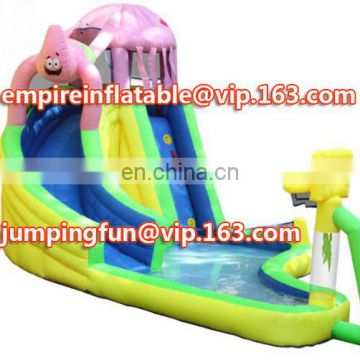 Funny spongebob inflatable medium sized slide for kids ID-SLM058