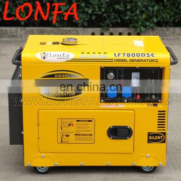 Diesel generator 6kva portable standby power genset for outdoor works use