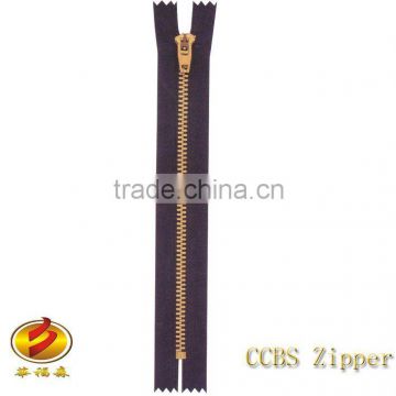 High Quality #4 Fashion Closed End Golden metal Zipepr