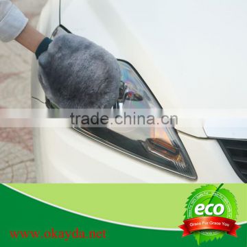 fashion and good cleaning sheepskin car wash mitt made in China