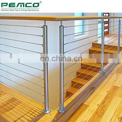 Indoor Ss Inox Wire Rope Railing Stainless Steel Cable Handrail Systems