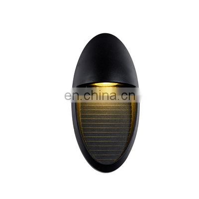 Industrial Style Round Modern Step Light Garden LED Stair Light Outdoor Slim Creative Wall Step Lamp