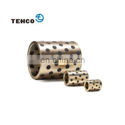 TEHCO Self Lubricating High Temperature Good Wear Resistant Steam Engine Brass Bronze Graphite Solid Lubricating Bear Bushing.