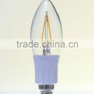 c35 2w e14 220v-240v led lights candle filament candle bulb with CE&RoHS 2Years Warantty