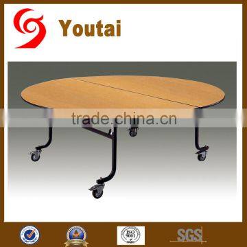 wholesale cheap folding round table with wheels