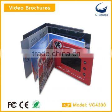 hot sale 4.3 inch lcd screen video brochure video book video booklet for advertising VC4300