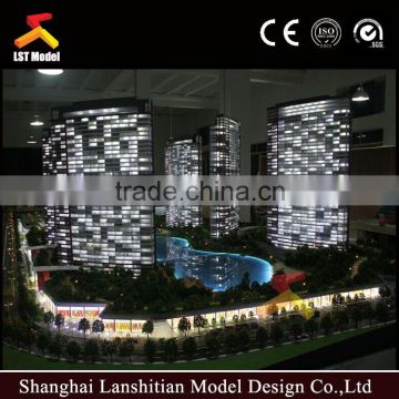 Commercial mall miniature architectural scale model with good lighting