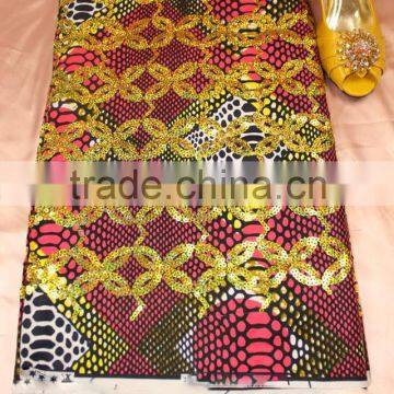 cheap wax fabric with gold sequin african wax fabric holland in guangzhou