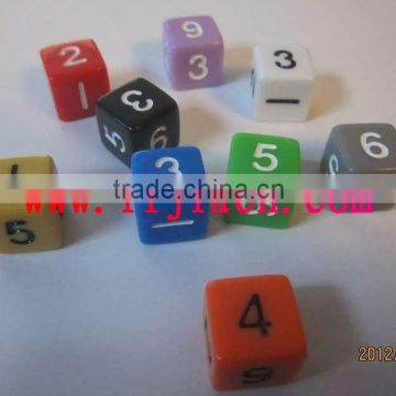 Various Colored Acrylic Dice