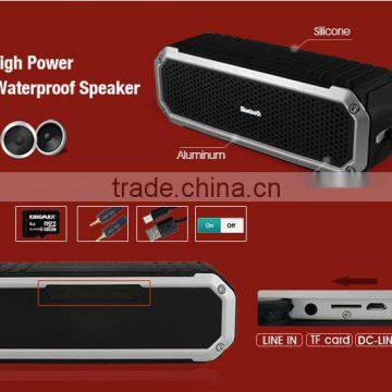 Powerful wireless portable rechargeable music waterproof bluetooth speaker