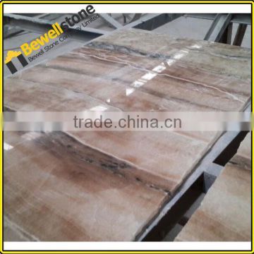 Cutting natural marble bamboo onyx slab tiles from China