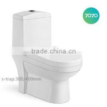Chaozhou cheap Siphonic one piece S-trap sanitary ware factory T887