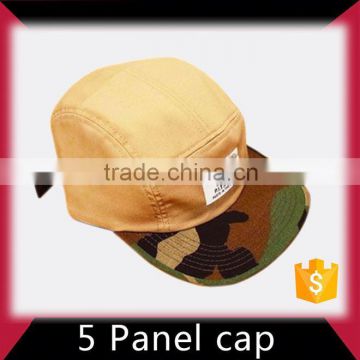 3d plain 5 panels snapback hat