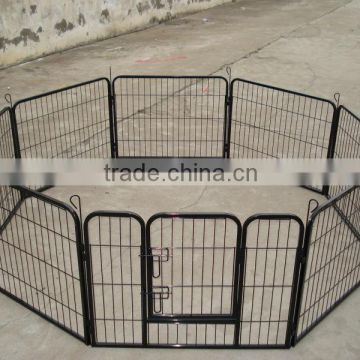 8 panels large square tube iron heavy duty dog fence
