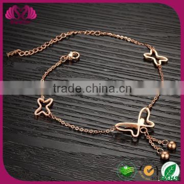 High quality wholesale stainless steel gold anklet designs
