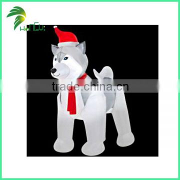 Top Quality Lovely Oxford Cloth LED Christmas Lighted Inflatable Dog