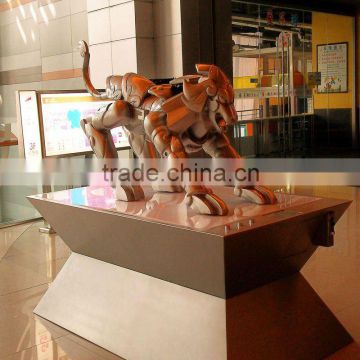 modern and life-size fiberglass animal sculpture