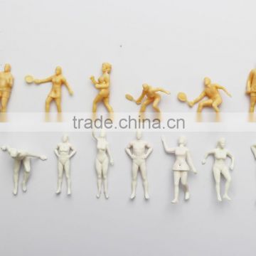 model figure, scale plasticg figure for 1/150, plastic mini human figures, plastic sport figure