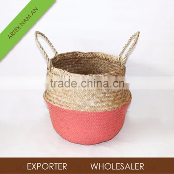 Folding Seagrass Basket, laundry basket, seagrass rice basket, BEST seagrass baskets wholesale