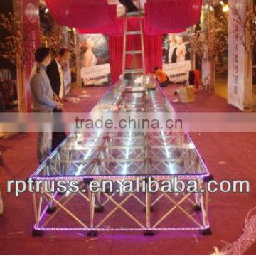 transparent stage, glass assemble type stage