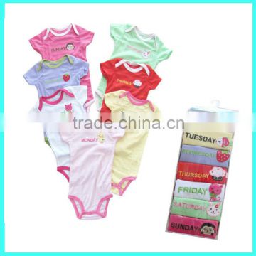 Monday to Sunday baby girls 7 pack rompers, clothing gift set                        
                                                Quality Choice