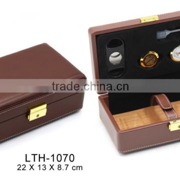 Cigar Premium Leather Cigar Travel Case Humidor Accessories