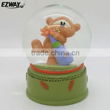 popular pretty resin bear snow globe