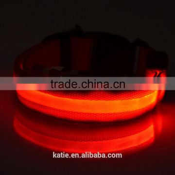 New Gadgets high quality nylon pet waterproof LED dog collar