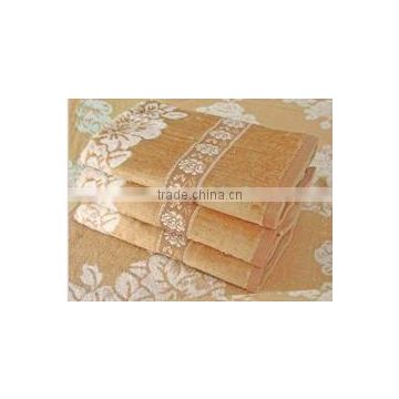 High quality cotton terry towel with lace hly