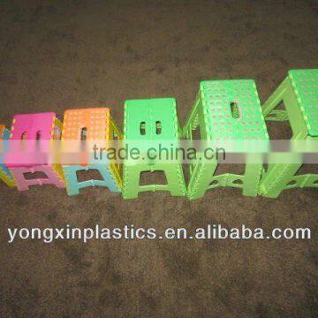 clear plastic foldable square folding storage stool