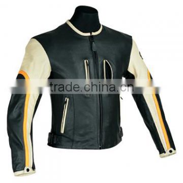 Motorbike leather Jackets PW-MB-09017 / Combination of three color