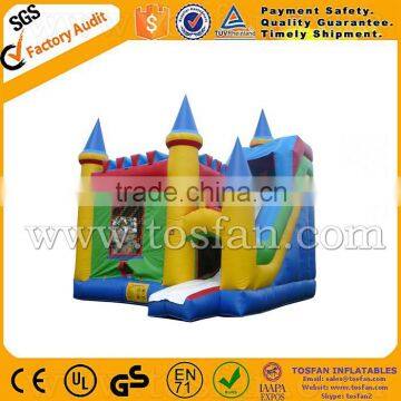 Most popular inflatable bouncy castle with slide inflatable bouncer combo A3063