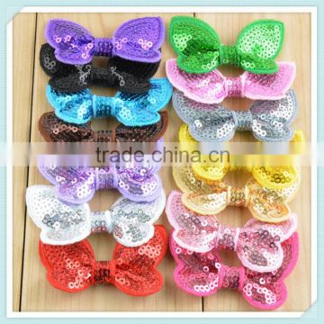 Sequin butterfly bows bridal hair accessories children dresses decoration clothing pattern
