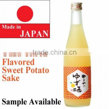 Japanese bottled alcoholic beverages citron citrus yuzu flavored sweet potato shochu sake rice wine
