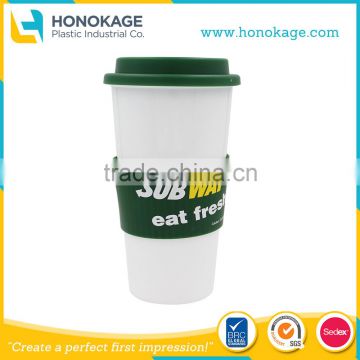 16oz/520ml IML Double Wall Environmental Cheap Plastic Take Away Coffee Cups