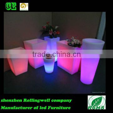 Garden Decoration LED Flower Pot, Battery operated LED plant pot/modern flower pot,Small LED Flower Pot with batter