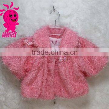 Fake Fur Vest Waistcoats, Winter Baby Girl Clothes Cute Warm Coat Princess Design Girl's Outerwear Thick Fur Kid's Coat
